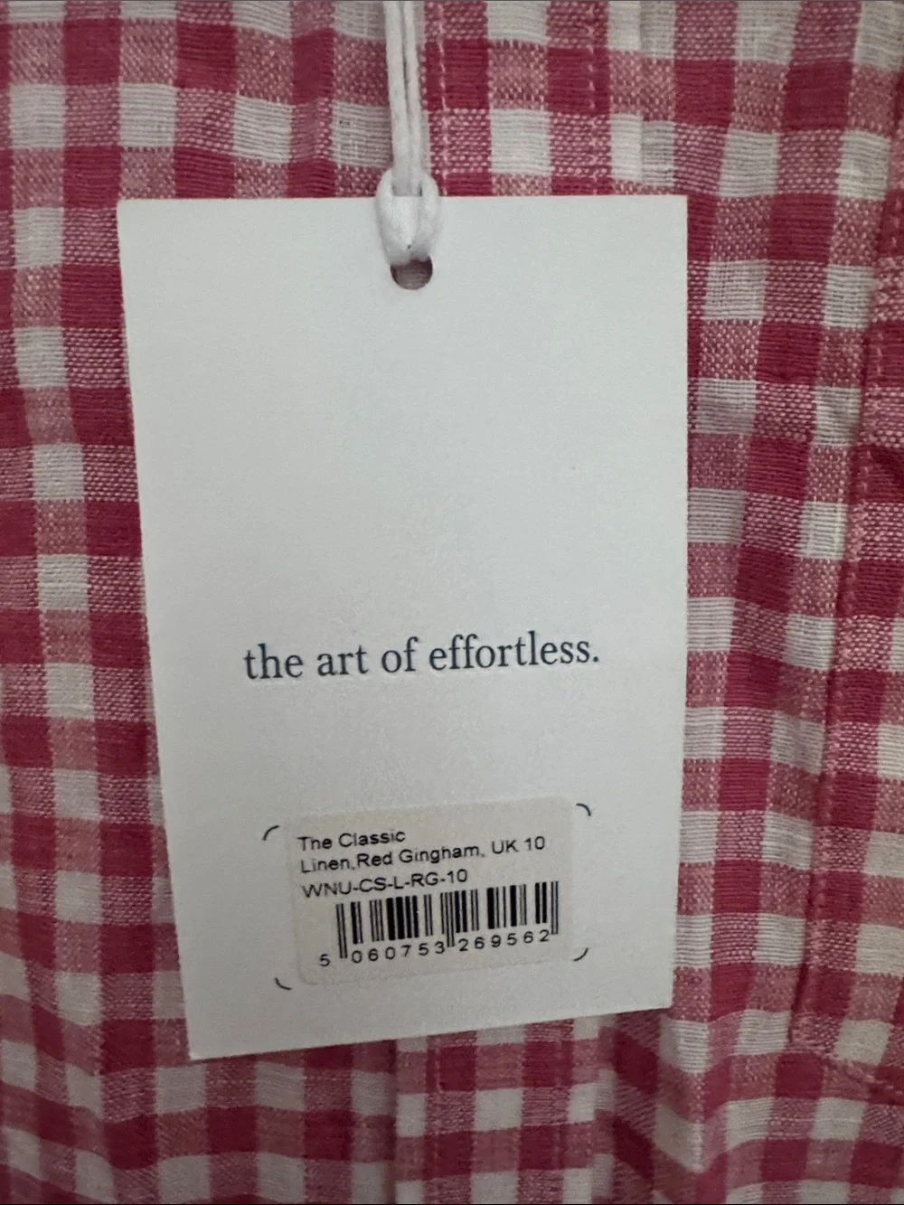 NWT WNU With Nothing Underneath The Classic Linen Red Gingham Size 6 - Picture 4 of 4